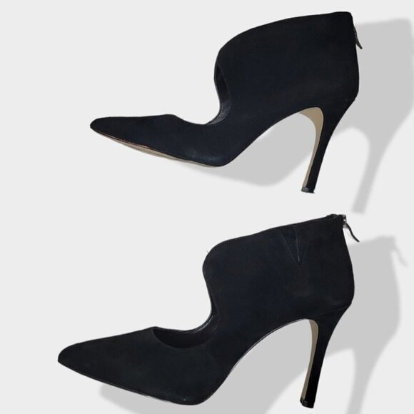 BCBG Pailie-X Black Hi heel stilleto pointed toe pump zip closure 6 - Picture 6 of 6